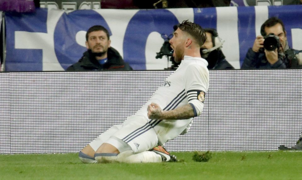  Sergio Ramos scored a stoppage time winner for Real Madrid against Deportivo