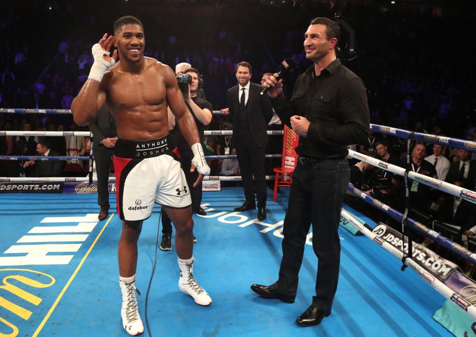  Joshua faces a huge showdown with Wladimir Klitschko at Wembley next year