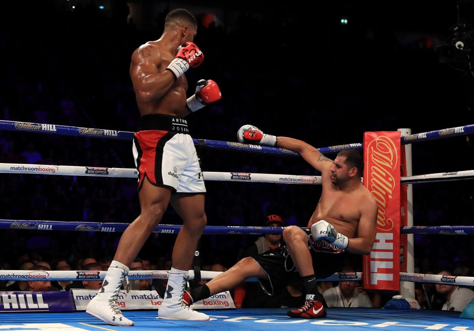  Anthony Joshua battered Eric Molina in Manchester