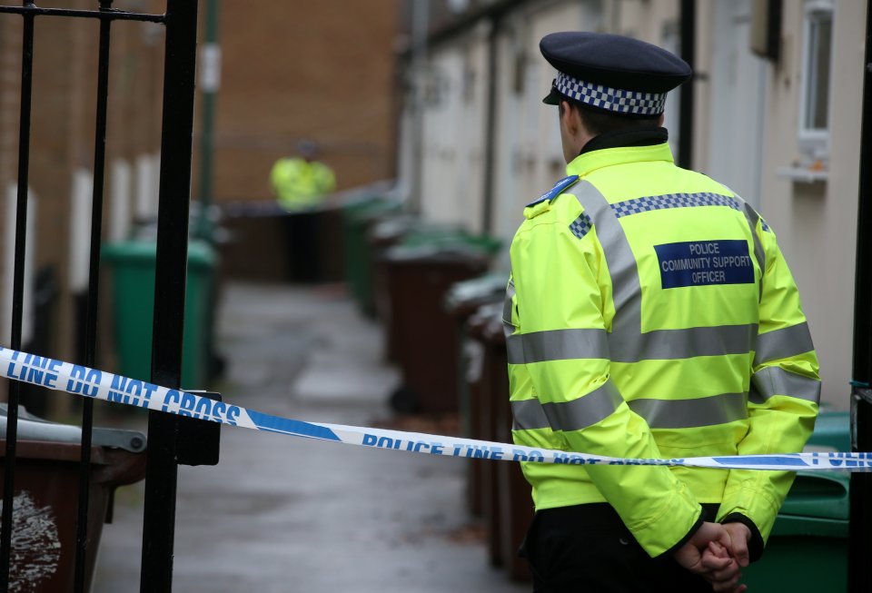  The scene in Walker Street, Sneinton, after Mr Maughan was stabbed in West Walk which connects to the street