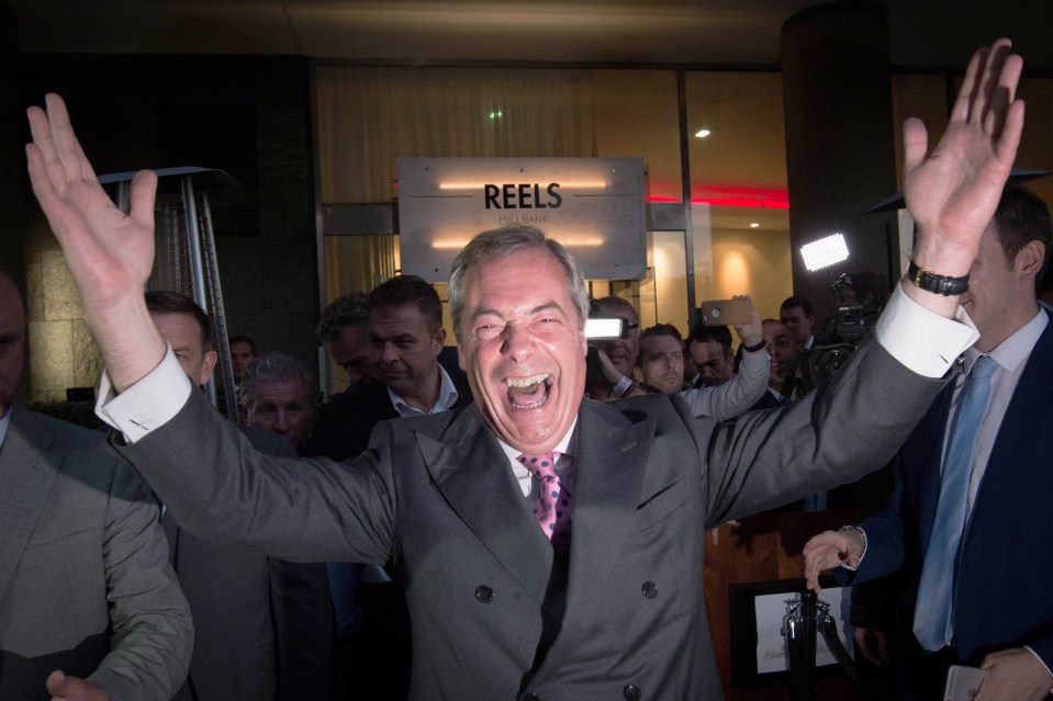  He said that it was a shame Nigel Farage didn't die this year