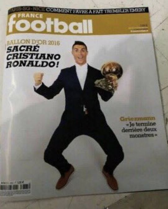  A leaked cover of France Football magazine has emerged on the internet