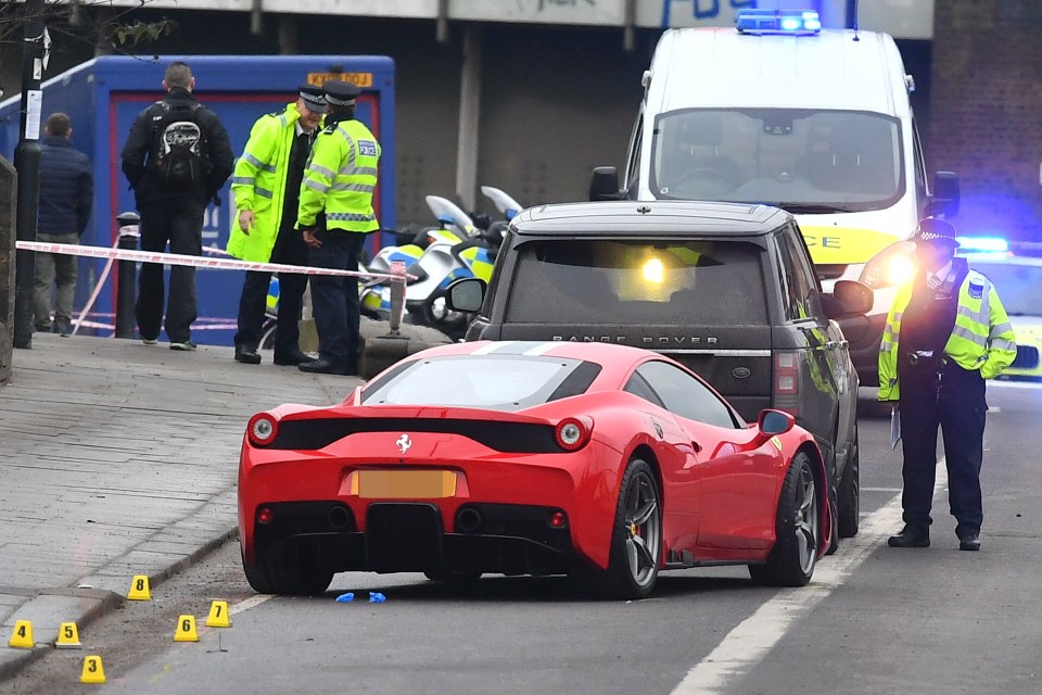  Six people have been rushed to hospital after a Ferrari ploughed into pedestrians in Battersea, London