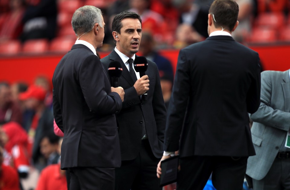  Gary Neville has had plenty to say this week with Liverpool and LvG getting stick