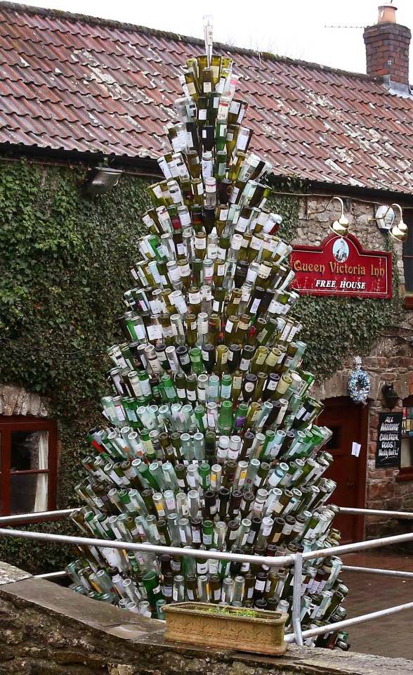  The glass tree stands at 16ft high