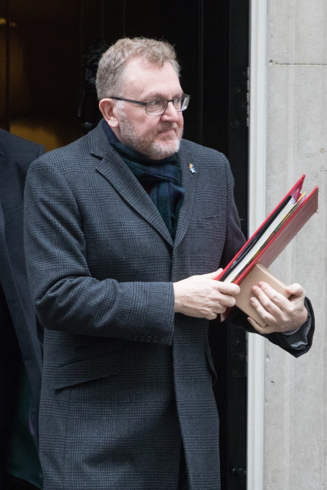  Scottish Secretary David Mundell with his mug after social care was discussed in No10