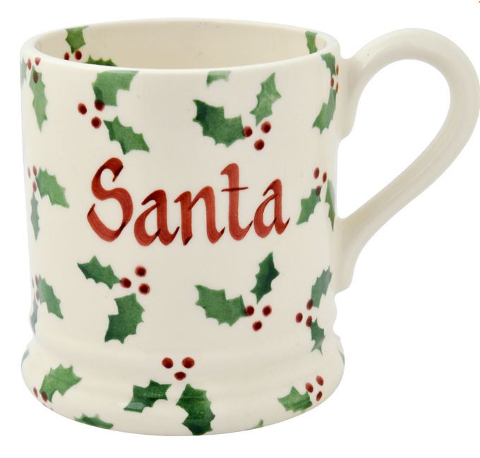  One of the personalised Christmas mugs from Emma Bridgewater