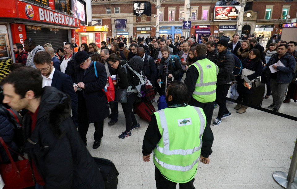  Passengers have been piling through the barriers at Victoria to catch Gatwick Express reduced services