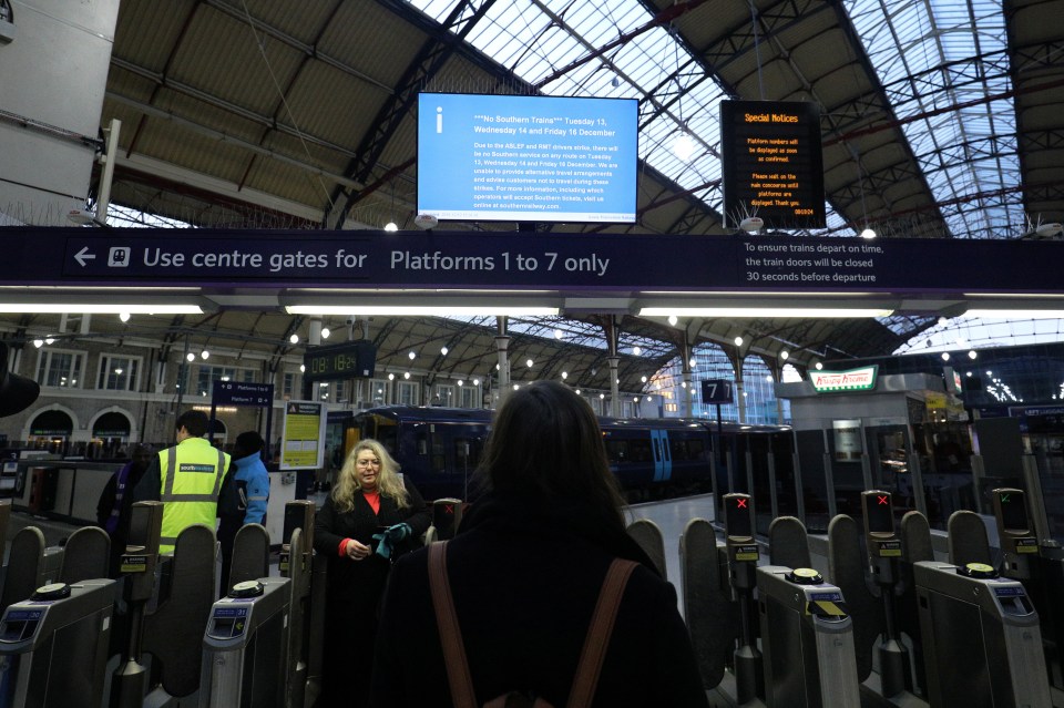  The screens at Victoria have been the bearers of bad news as Southern Rail trains were nowhere to be seen