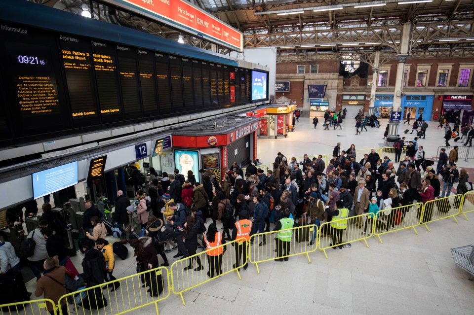  Gatwick Express customers have had to queue up for a reduced service at London Victoria today