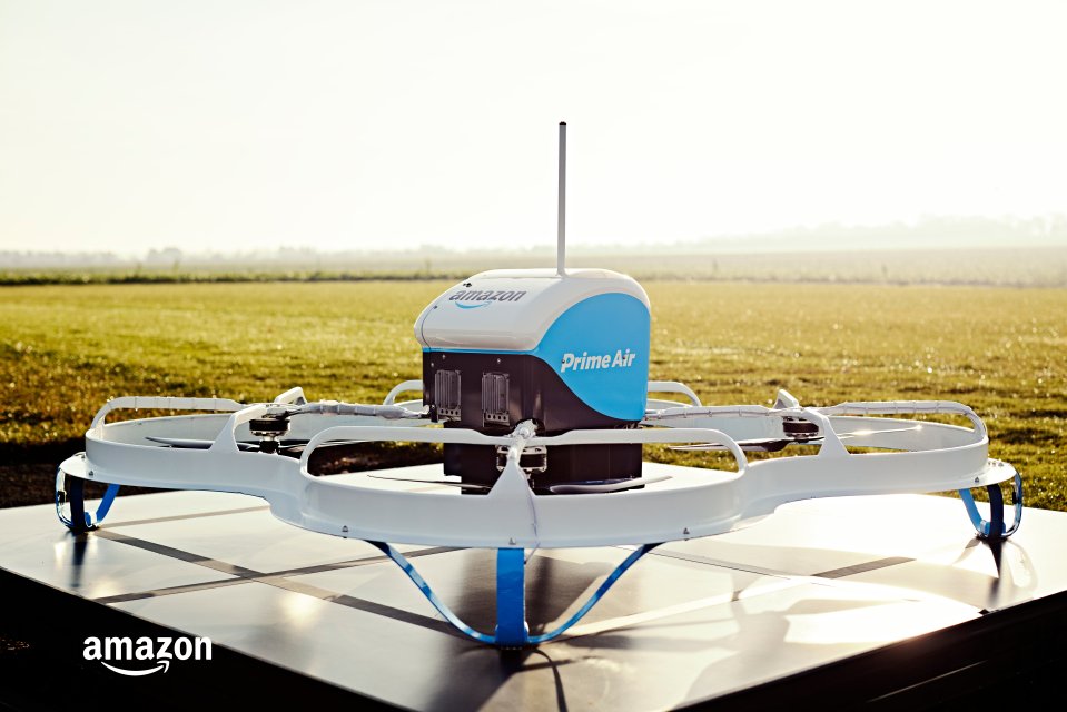  An official picture of the Amazon drone, which was completed its first delivery