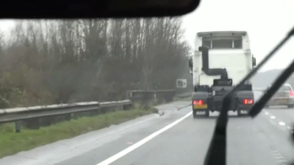  The undercover police truck has been patrolling the A38 near Plymouth, Devon