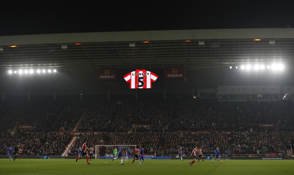 Sunderland pay a touching tribute to the young fan by showing his name on the big screen