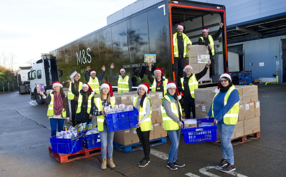  Soon kind staff had collected 500 of each of 40 different presents for kids and loaded them into lorries