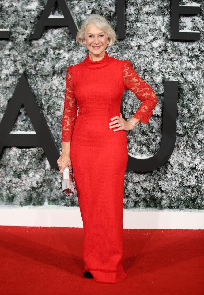  The films star Helen Mirren turned heads in a red dress