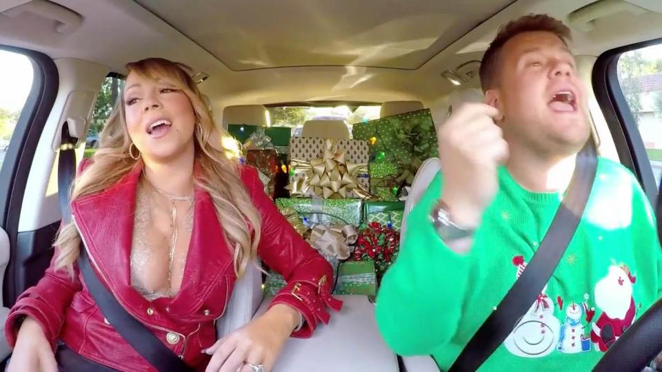  Mariah Carey joined James Corden for a festive Carpool Karaoke last year