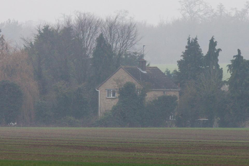  A view of the farmhouse where Amazon's drone dropped off its package