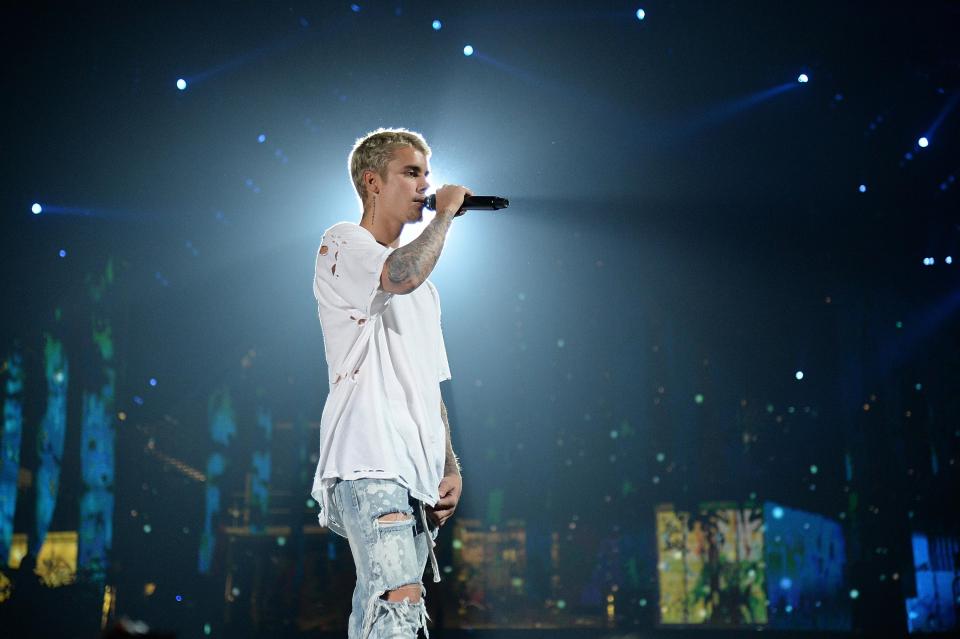  Justin told off his fans for talking during a recent gig in Manchester