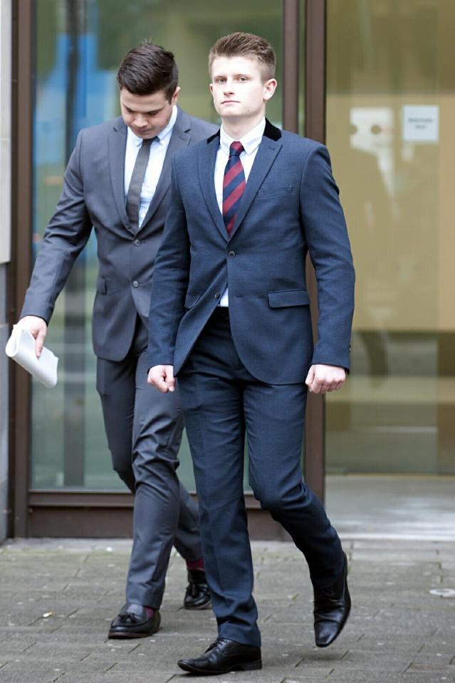  Tom McLaughlin (left) and Oliver White (right) faced court over racial abuse and attacking a police officer