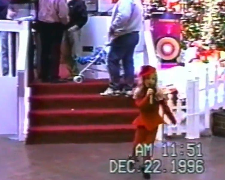  Chilling footage emerged of the six-year-old happily singing Rockin' Around the Christmas Tree in front of a crowd just four days before she was found murdered