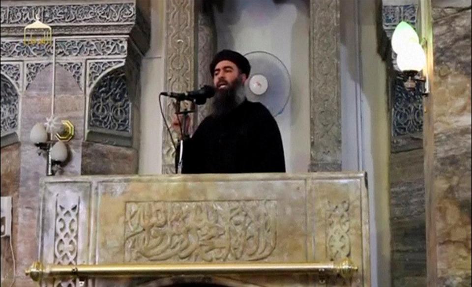  The only known video footage al-Baghdadi is from a sermon he gave in 2014