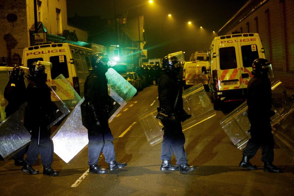  More place officers with riot equipment enter the prison