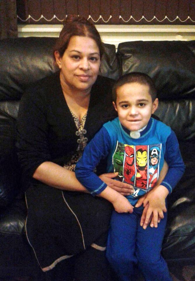  His mum Saira had only turned away for a few seconds to reach for something when he grabbed the bottle