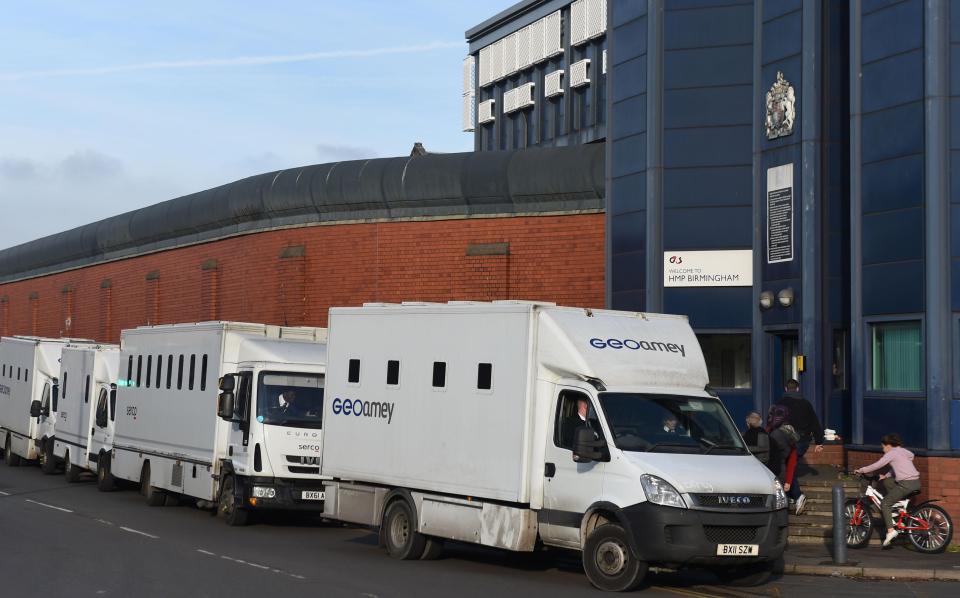  Police vans are spotted outside HMP Birmingham this morning as 240 inmates have been shipped to other UK prisons