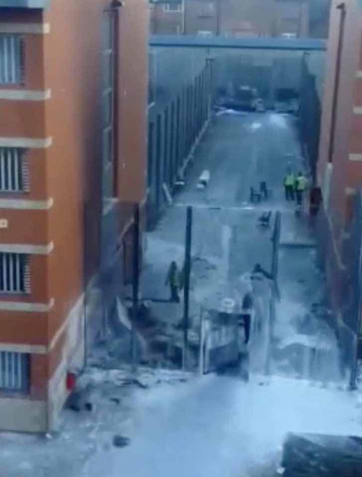  Aftermath picture shows extent of the carnage caused by inmates