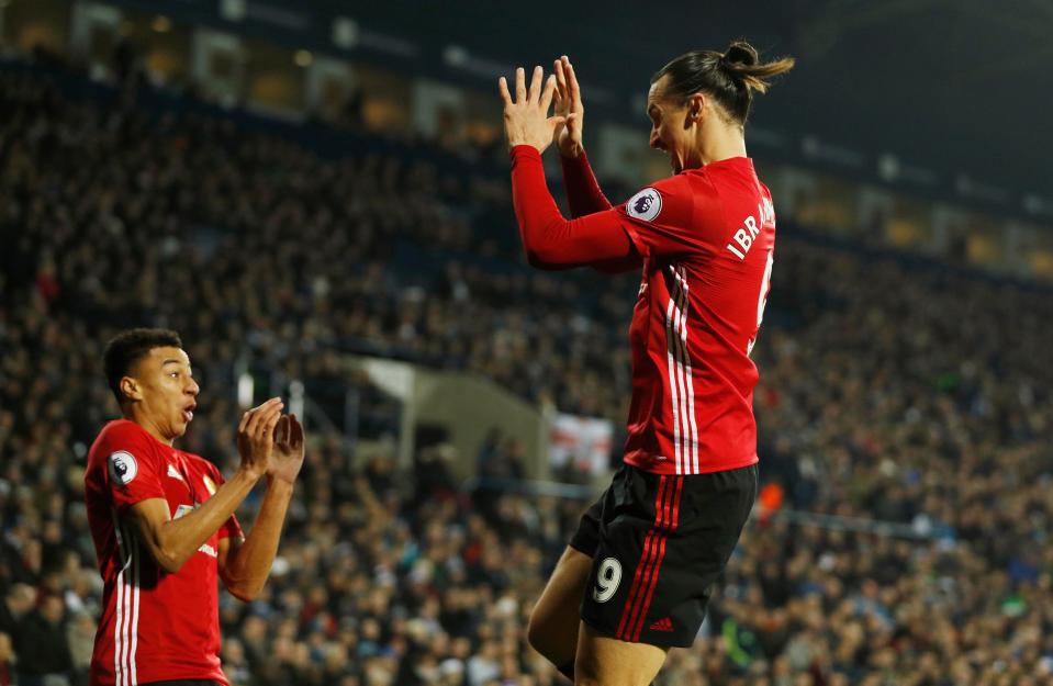  Zlatan Ibrahimovic frightened the life out of Jesse Lingard with this celebration