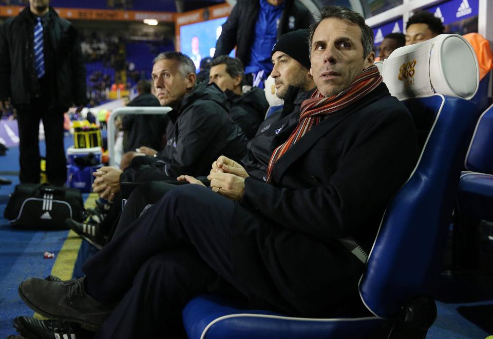  Gianfranco Zola took over the reins at Birmingham earlier this month