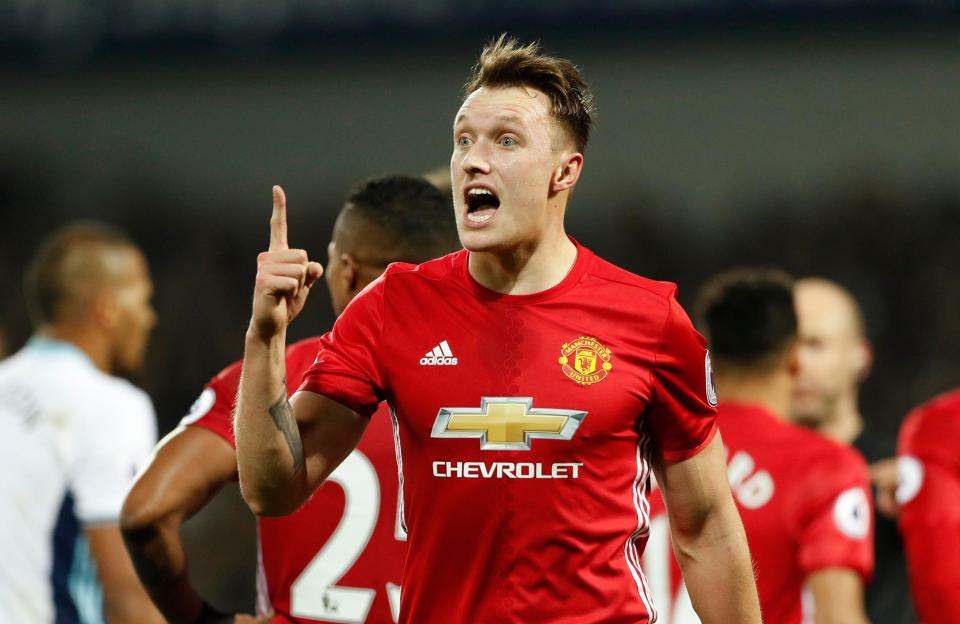  Phil Jones has impressed recently for Man United and could be partnered at the back by Lindelof