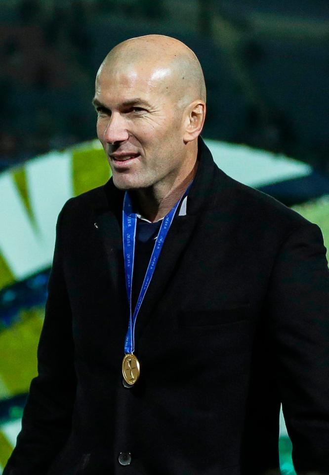  Zinedine Zidane was all smiles after Ronaldo won the World Club Cup