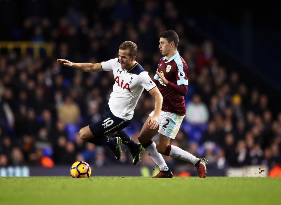  Harry Kane in action against Burnley