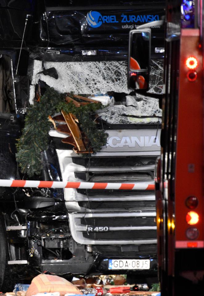  The Berlin lorry was hijacked by Amri who then ploughed it into a Christmas market in Germany at 40mph killing 12 on Monday