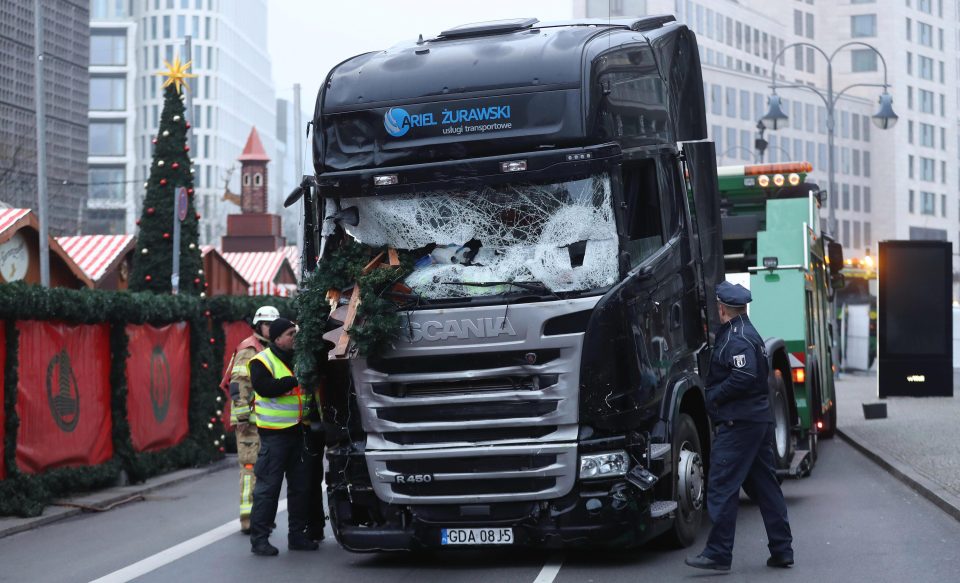  The lorry was used by jihadi Anis Amri to plough through market-goers in the German capital