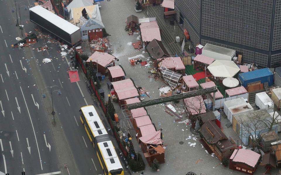  The scene of carnage after the sickening attack