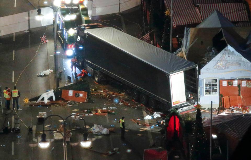  Last night a truck ploughed into a Christmas market in Berlin