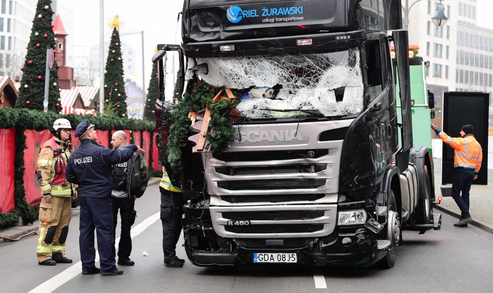  The lorry ploughed into the crowd of festive revellers at 40mph, driving through a section of the market before the driver abandoned the vehicle