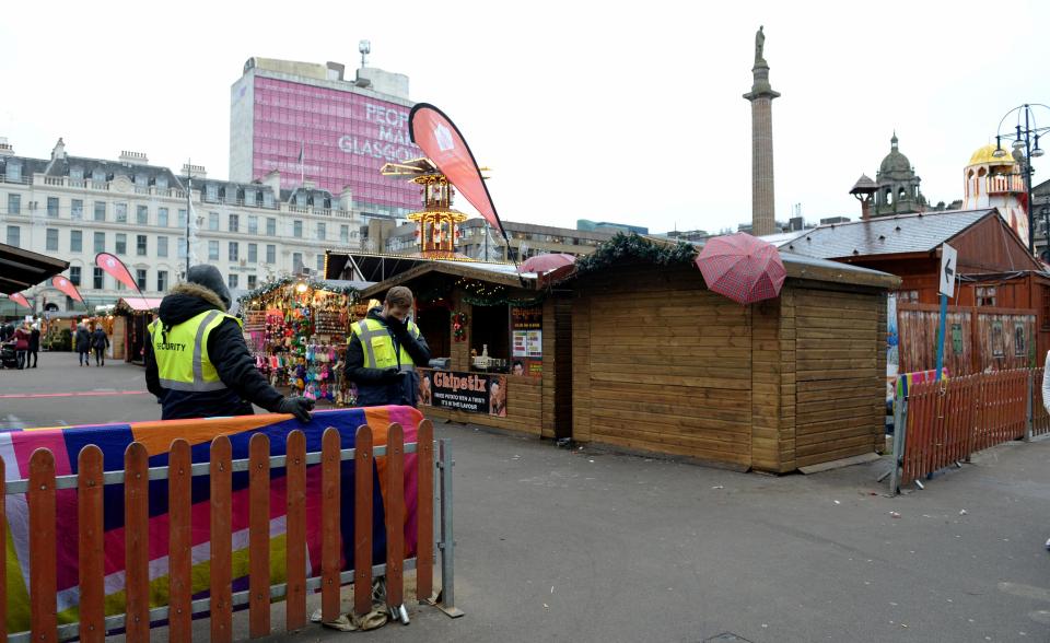  Increased security this morning at a Christmas Market in Glasgow