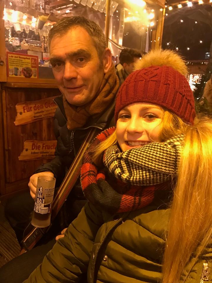  His 11-year-old daughter Annabelle thought the noise of the lorry crashing through the market stalls was the sound of fireworks - but he grabbed her and ran