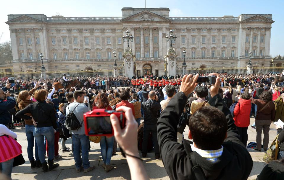  The Changing of the Guard is a major tourist attraction for those visiting London