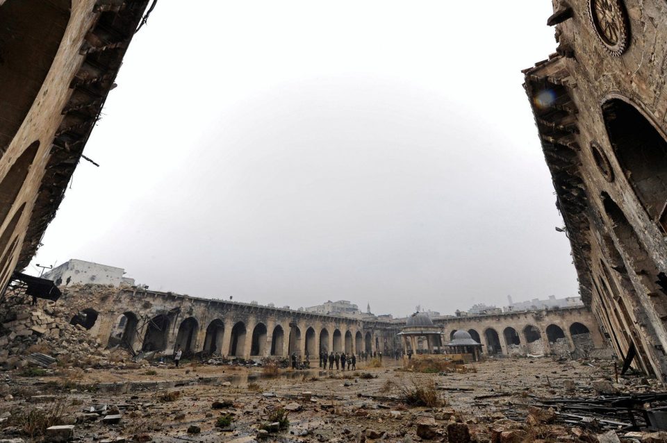 This was the devastation to the mosque in December this year, which was built at the beginning of the 8th century