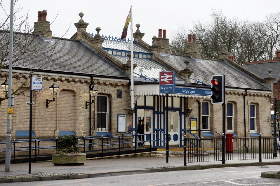 King's Lynn station was empty after the Queen and Prince Philip fell ill