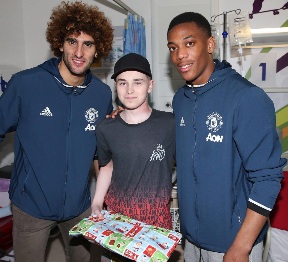  Marouane Fellaini and Anthony Martial were also present