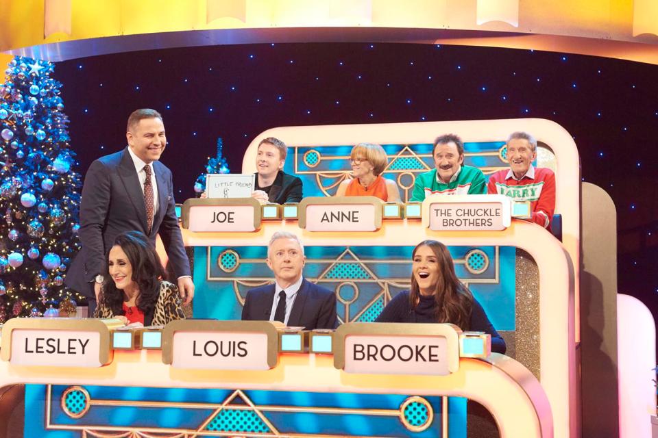  David Walliams mocked X Factor judge Louis Walsh in the upcoming Blankety Blank Christmas special