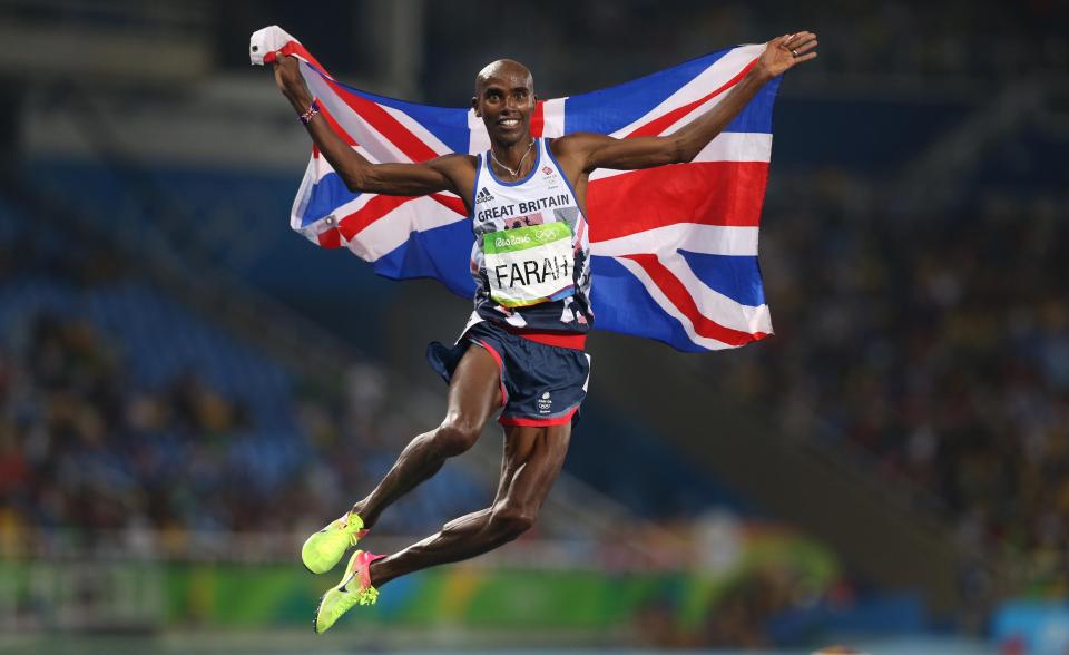  Mo Farah retained his Olympic 10,000m and 5,000m titles in Rio that he won in London four years ago