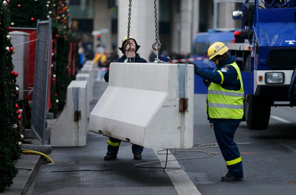  Concrete blocks have been placed around the market, and extra police are patrolling the area for protection