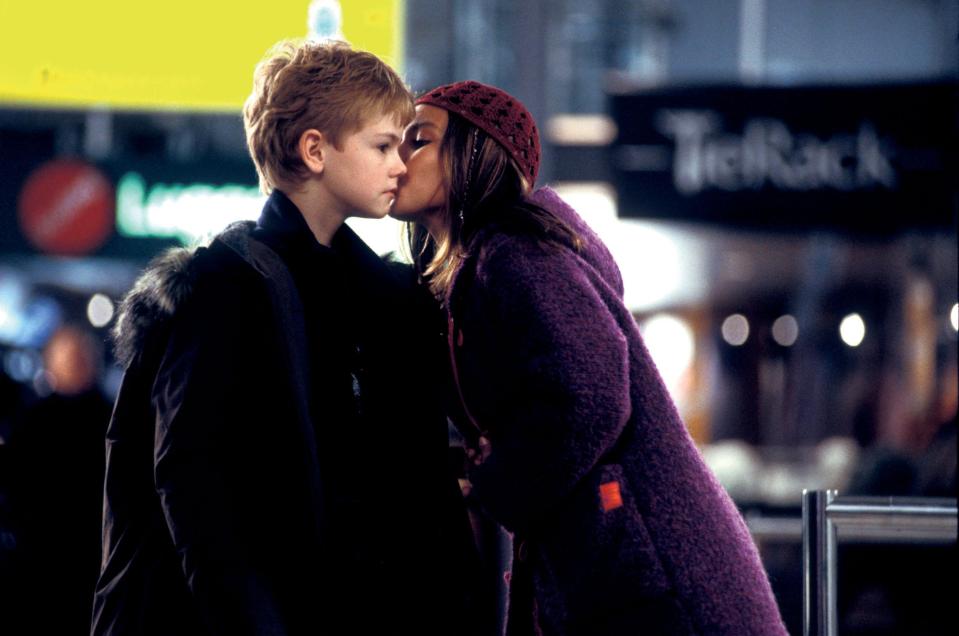  Thomas Brodie-Sangster and Olivia Olson shared a kiss on screen in Love Actually; and it turns out it was Olivia's first