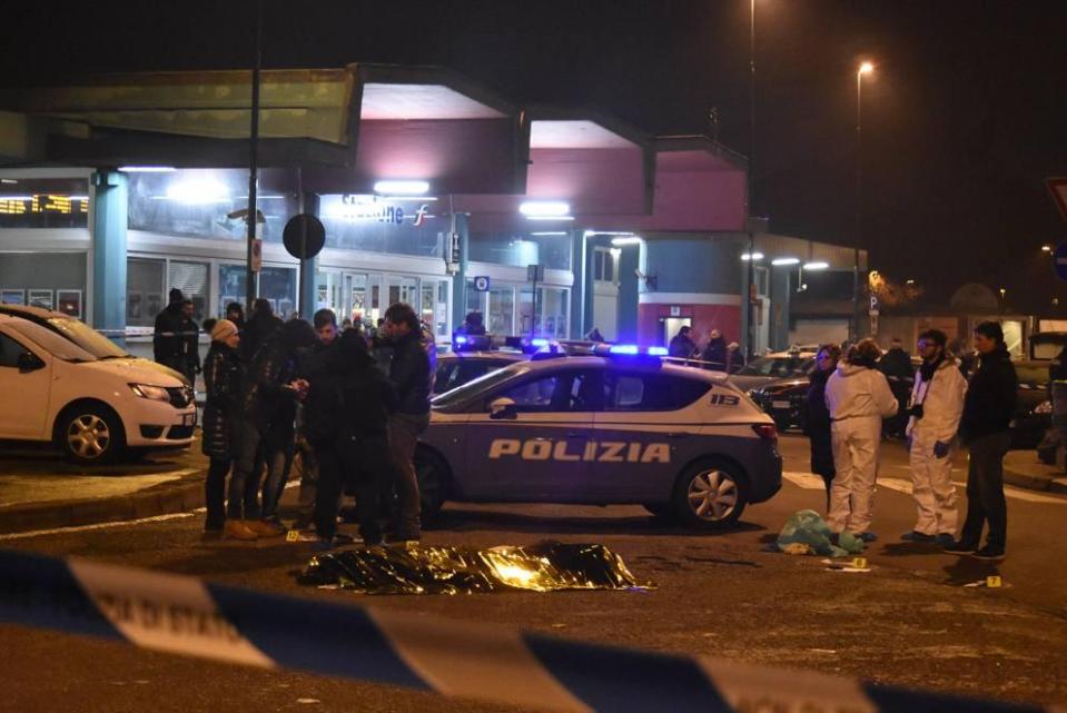  ISIS killer is gunned down by brave copper in Milan yesterday morning